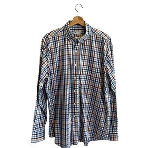 Peter Millar Mens Plaid Long Sleeve Shirt Size XL Button Down Casual Office Golf
